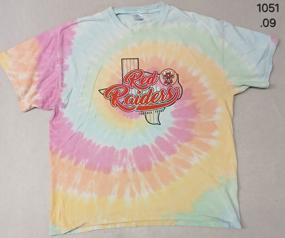 Port & Company (XL) Pastel Tie-Dye Texas Tech Tee Shirt